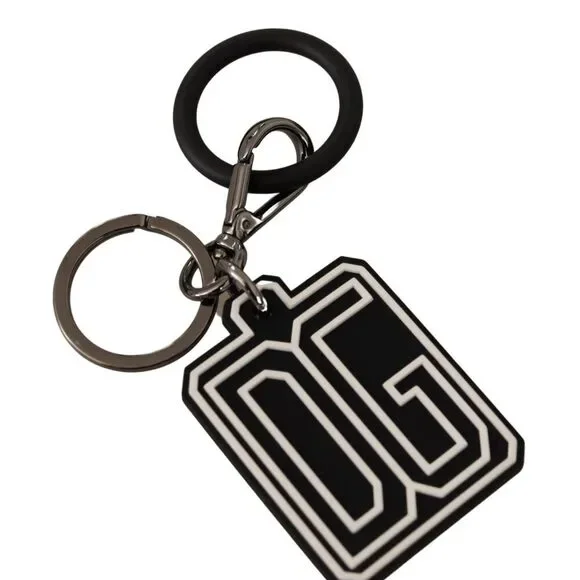 Dolce & Gabbana Elegant Silver & Rubber Designer Keyring - Picture 2 of 2